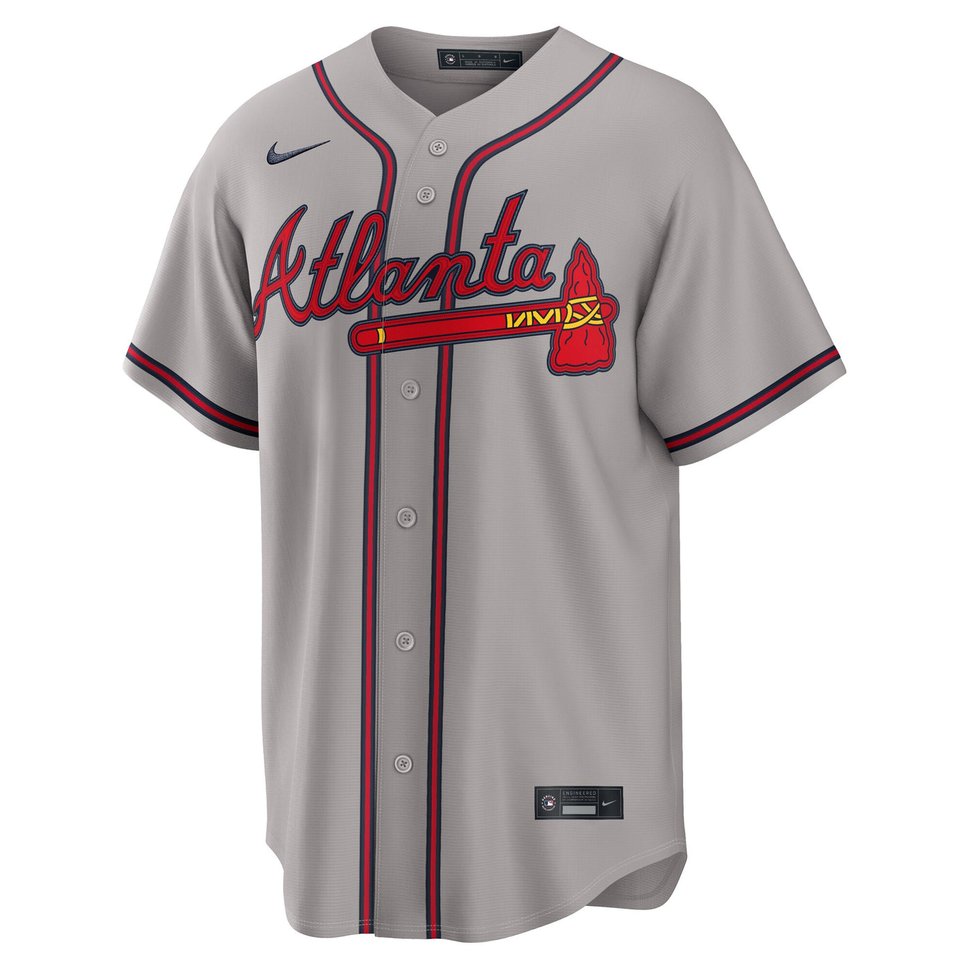Atlanta Braves Nike Gray Road Replica Jersey