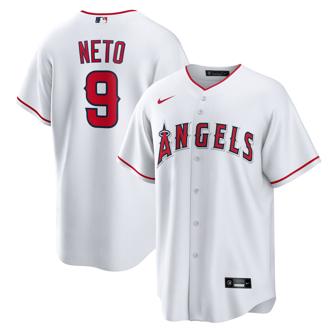 Los Angeles Angels Zach Neto Nike White Home Replica Jersey