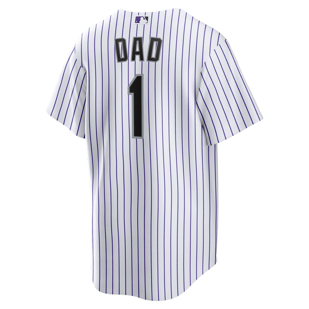 Colorado Rockies White #1 Dad Home Replica Jersey