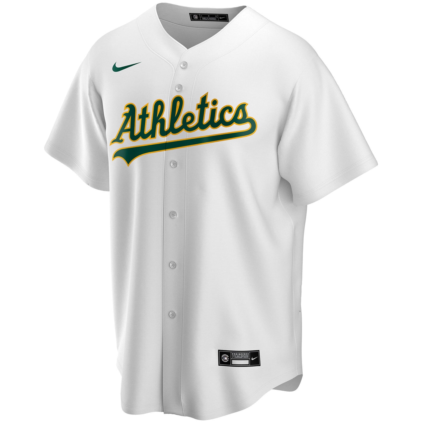 Athletics Nike White Home Replica Custom Jersey