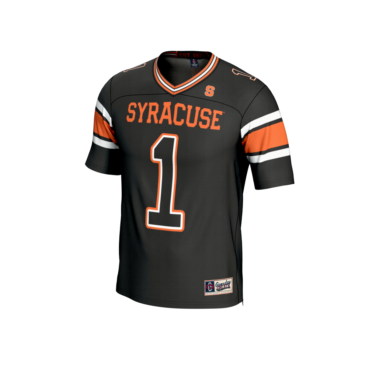 #1 Syracuse Orange GameDay Greats Lightweight Collegiate Football Fashion Jersey - Black