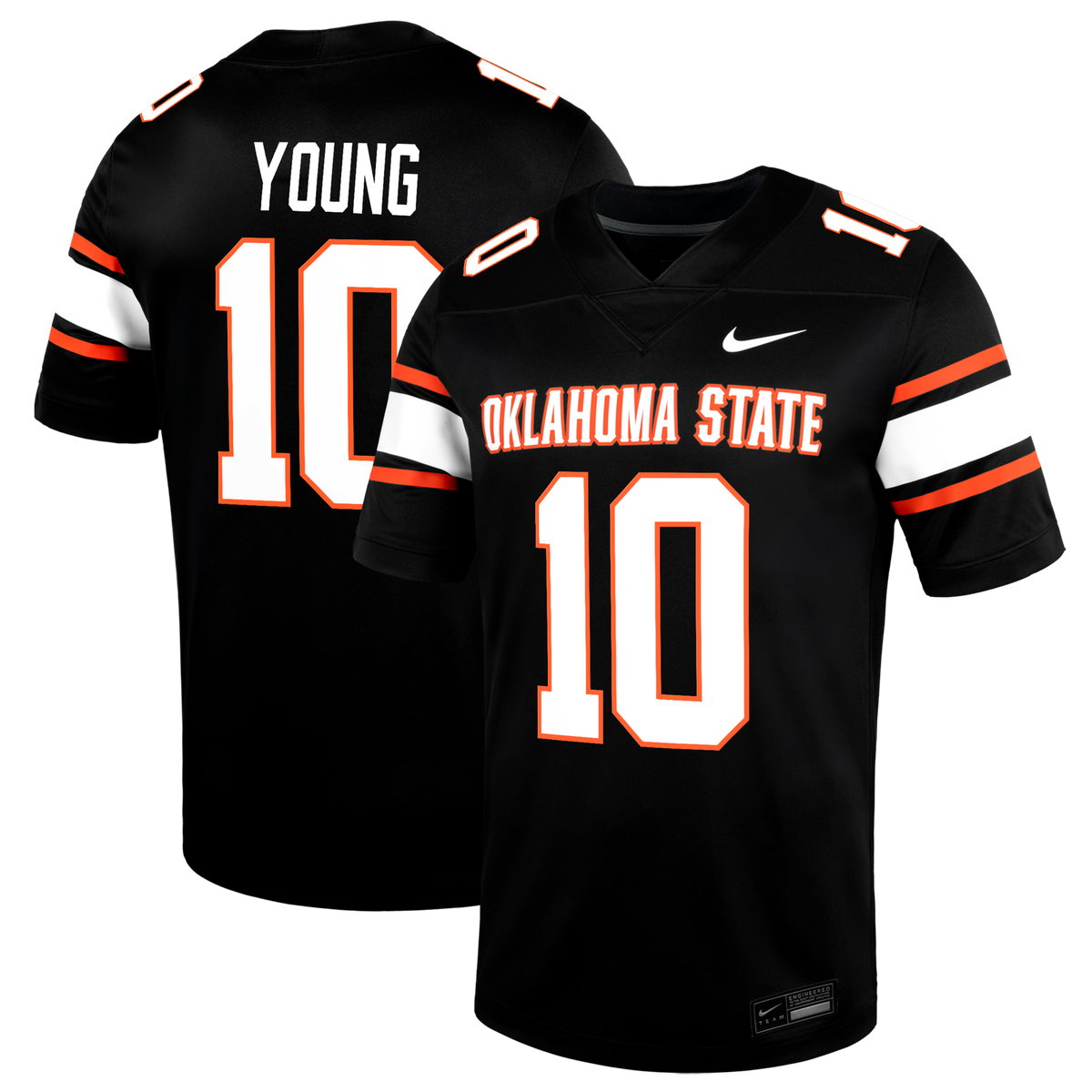 Wyatt Young Oklahoma State Cowboys Alternate Game Jersey - Black