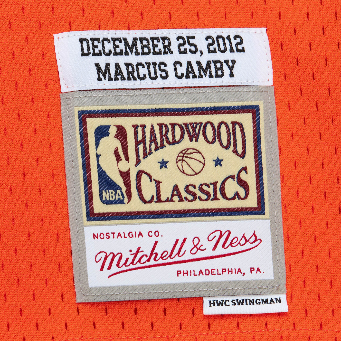 New York Knicks Mitchell & Ness Marcus Camby 2012 Day Authentic Jersey - Orange