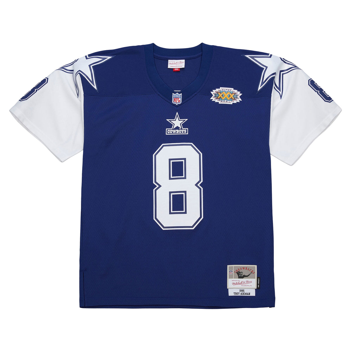 Dallas Cowboys Troy Aikman Mitchell & Ness Navy 1995 Legacy Replica Jersey