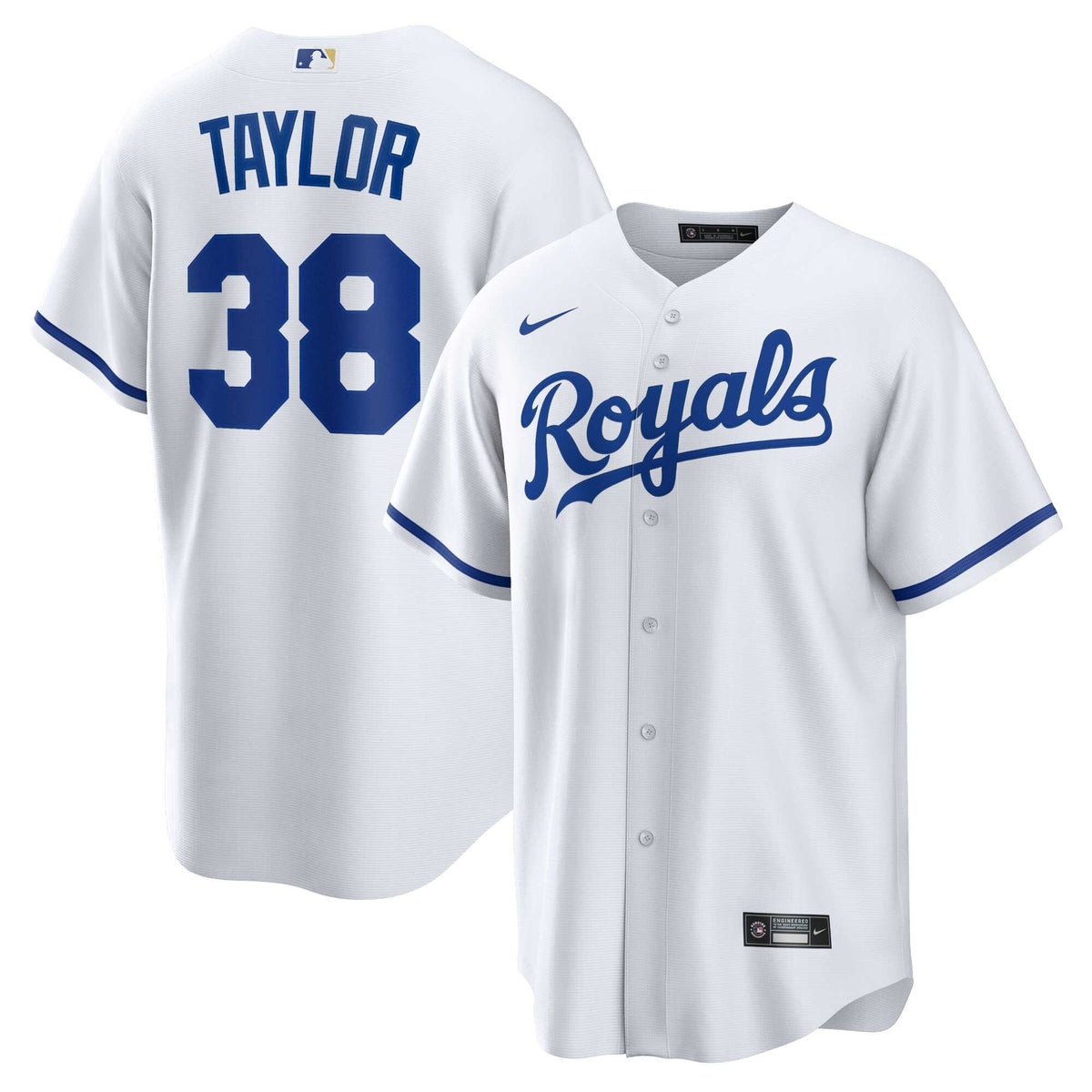 Kansas City Royals Josh Taylor White Home Replica Player Jersey