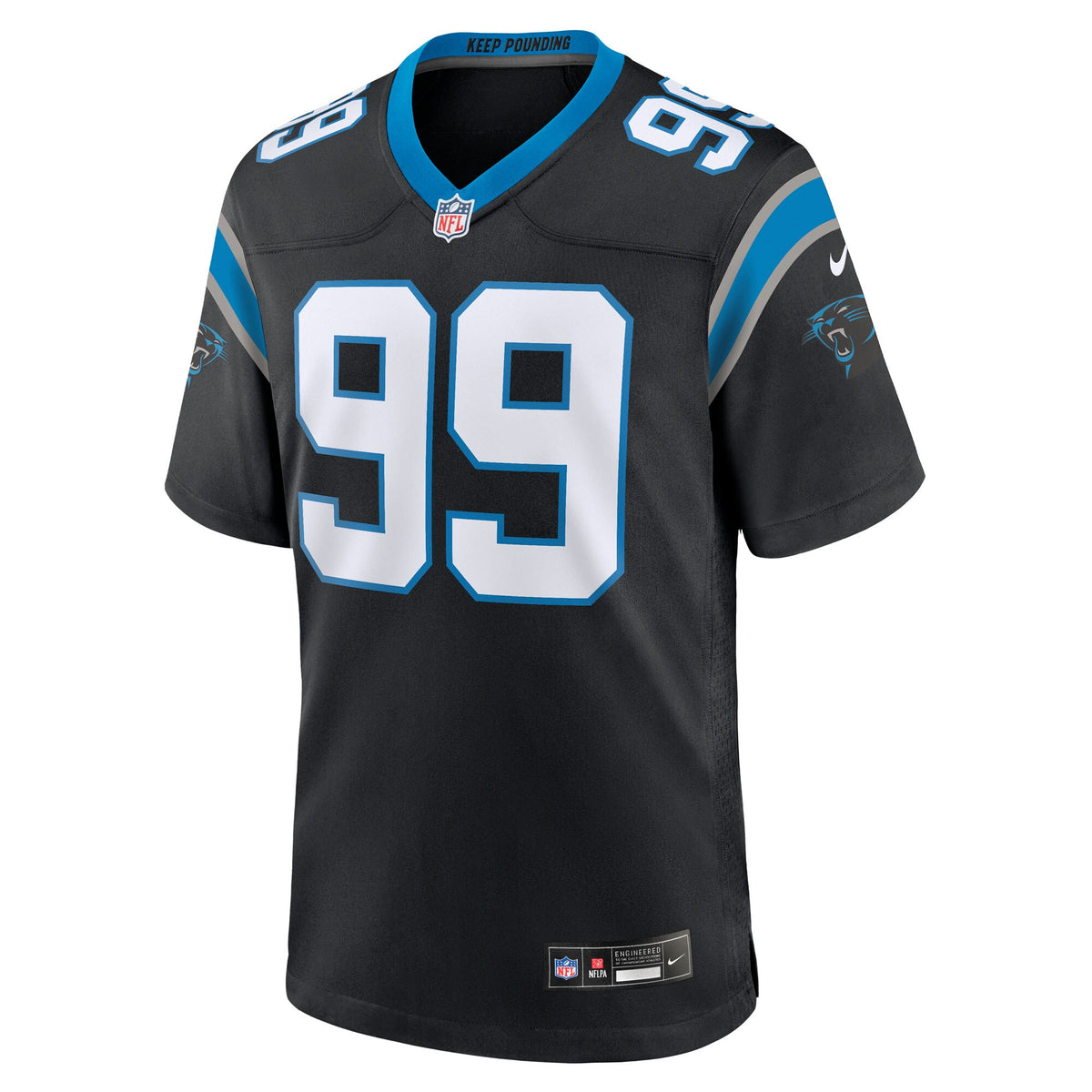Carolina Panthers Tershawn Wharton Black Team Game Jersey