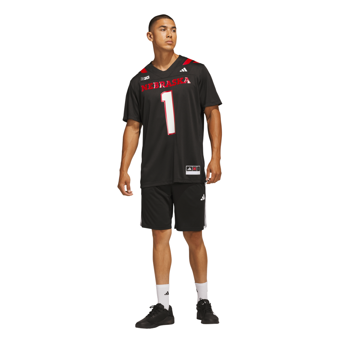 #1 Nebraska Huskers Our Red Burns Brighter Premier Strategy Jersey - Black