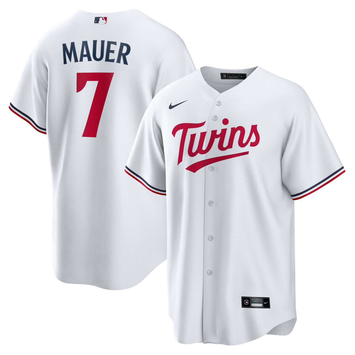 Minnesota Twins Joe Mauer White Home Retired Player Replica Jersey