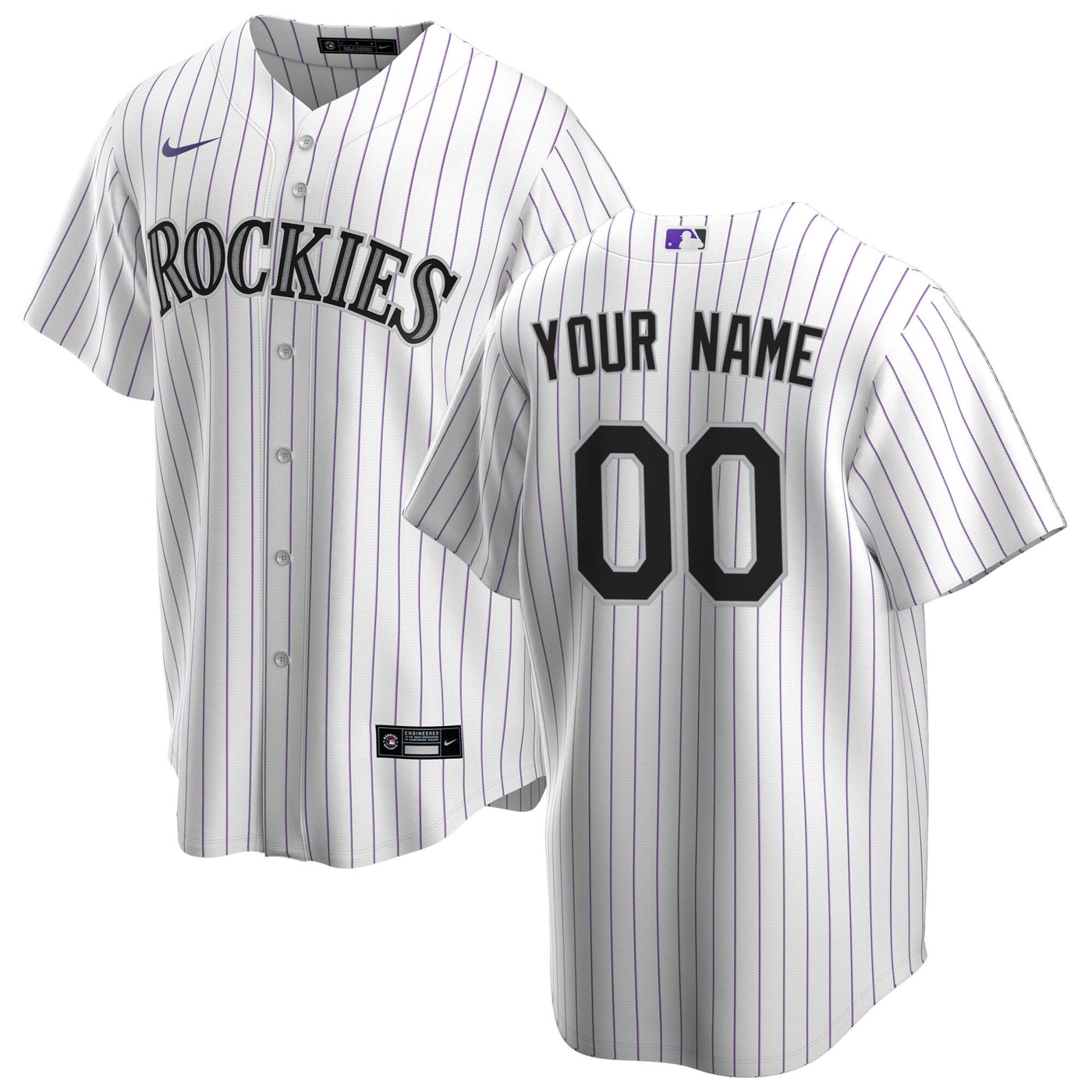 Colorado Rockies Nike White Home Replica Custom Jersey