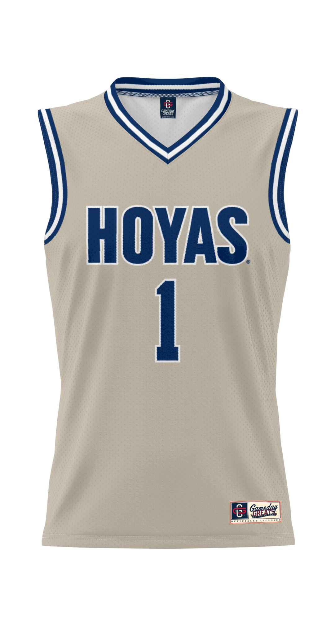 #1 Georgetown Hoyas GameDay Greats Lightweight Basketball Jersey - Gray