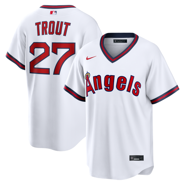 Los Angeles Angels Mike Trout Nike White Alternate Replica Jersey