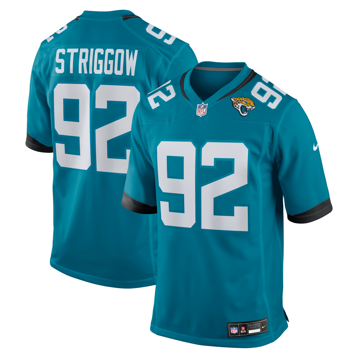 Jacksonville Jaguars Danny Striggow Teal Team Game Jersey