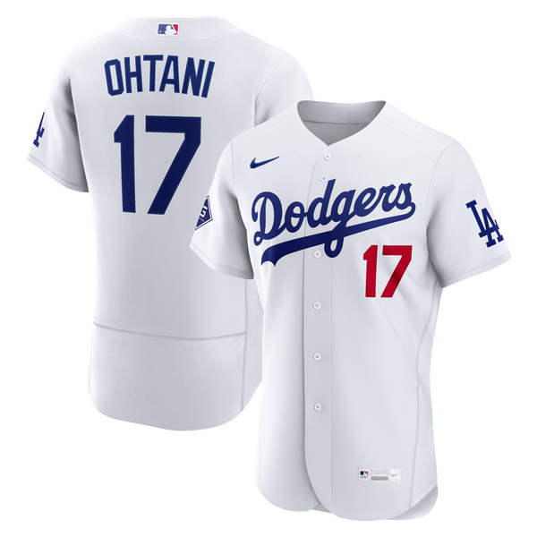 Los Angeles Dodgers Shohei Ohtani Nike White Home Authentic Sponsor Patch Jersey