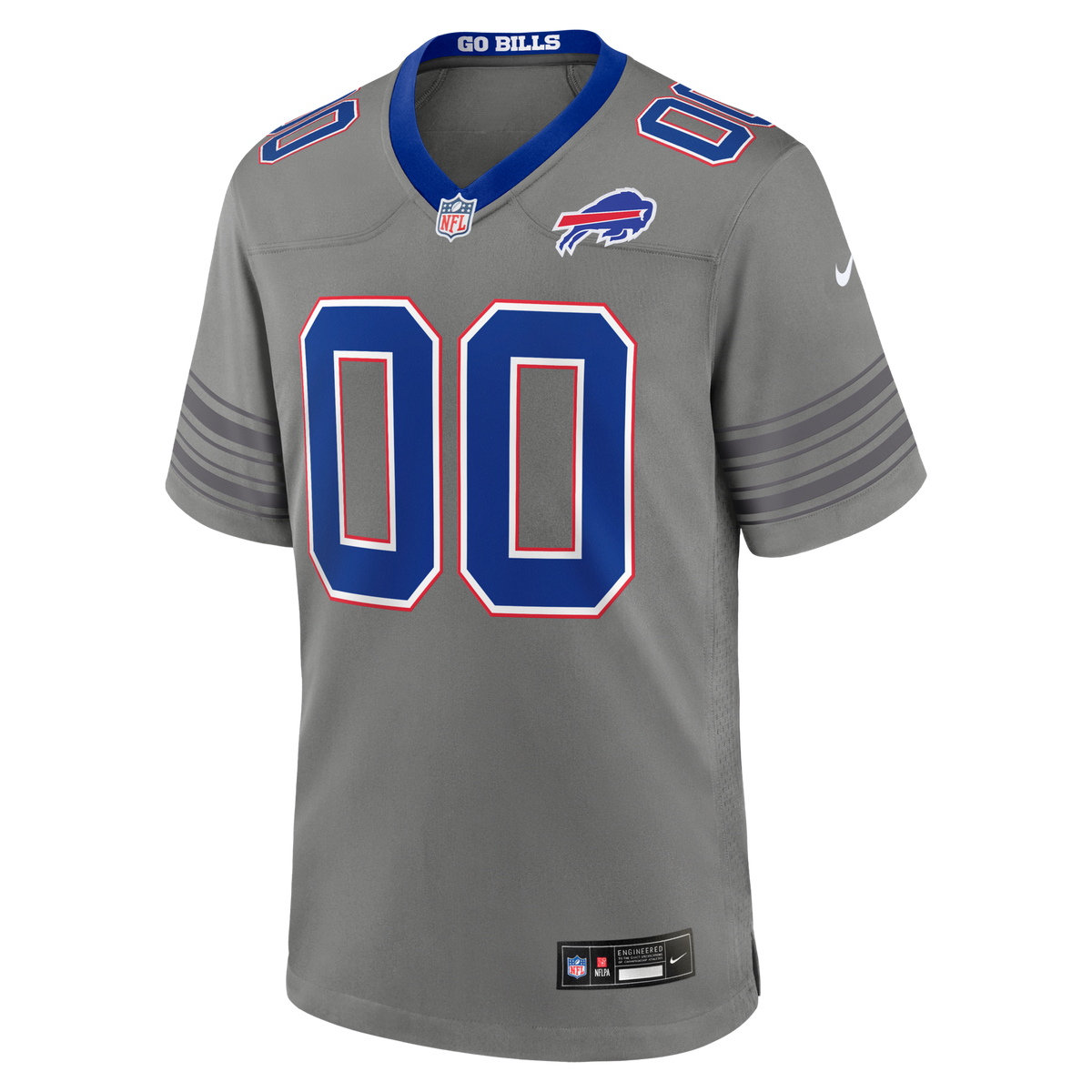 Buffalo Bills Gray Nickel City Custom Game Jersey