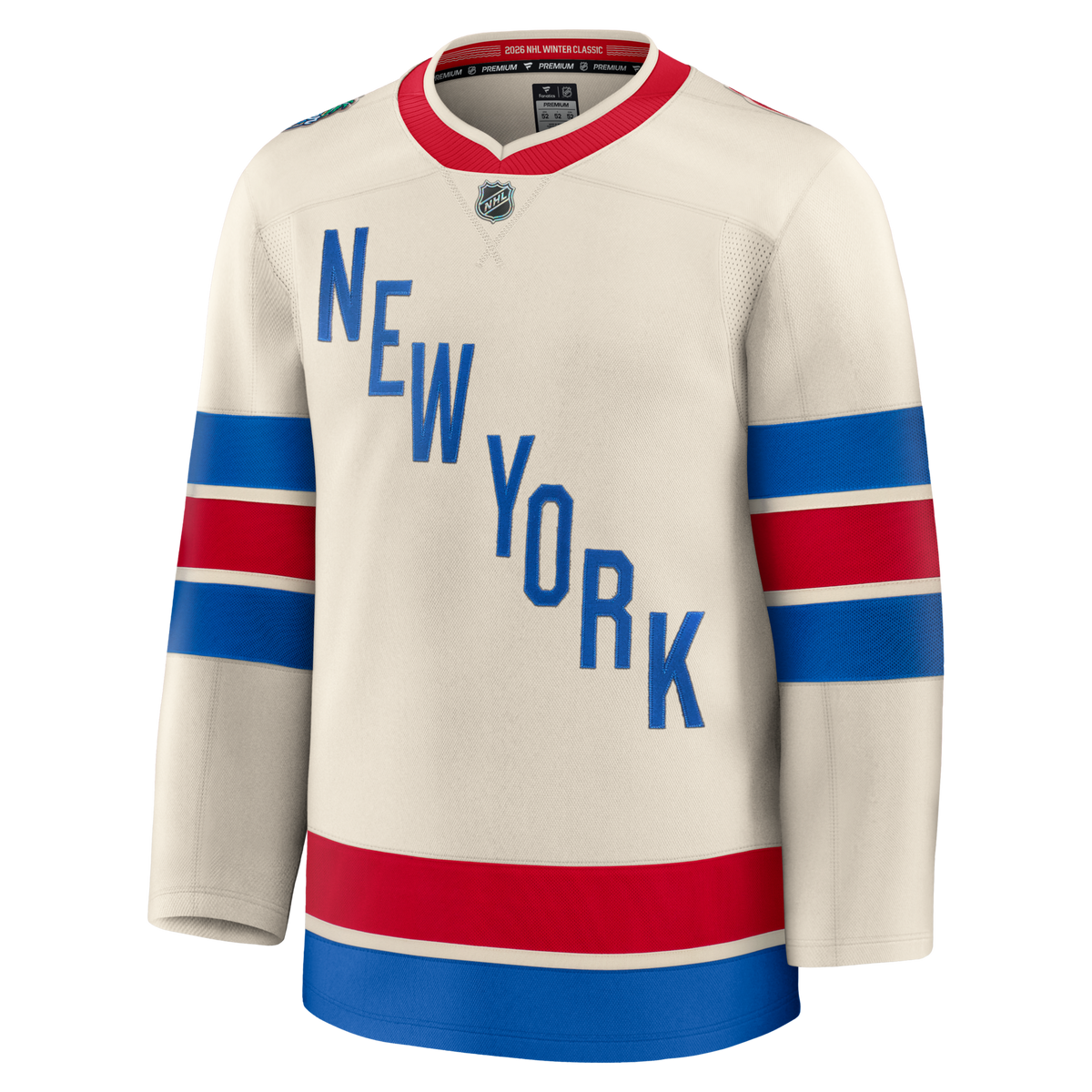New York Rangers Fanatics Beige 2026 NHL Winter Classic Premium Jersey