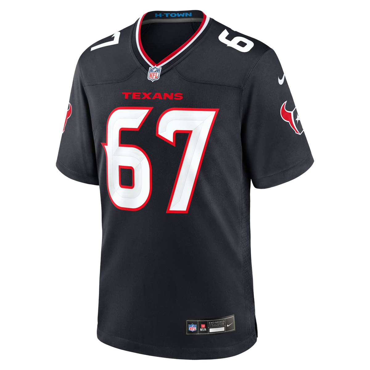 Houston Texans Evan Brown Navy Team Game Jersey