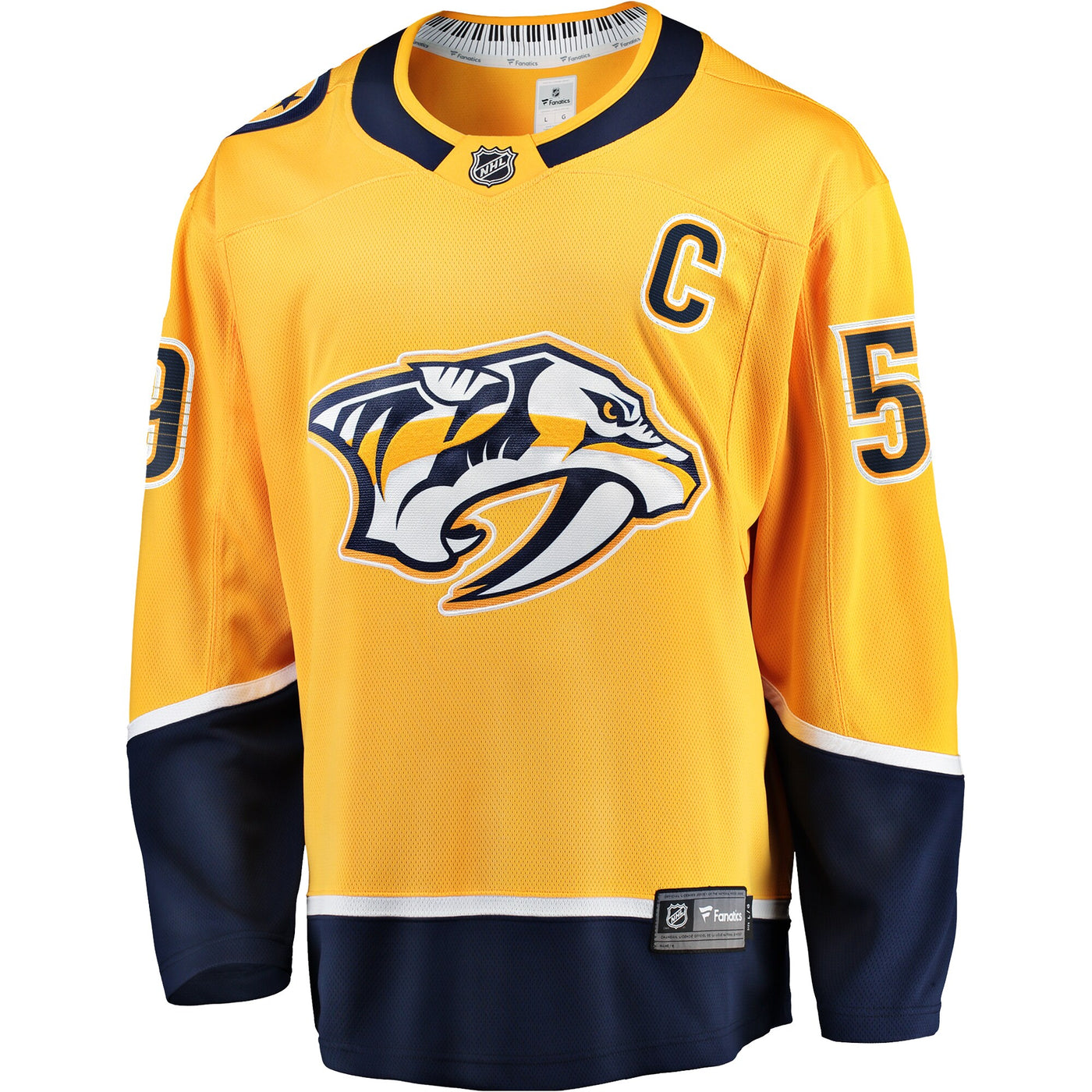 Nashville Predators Roman Josi Fanatics Gold Home Breakaway Jersey