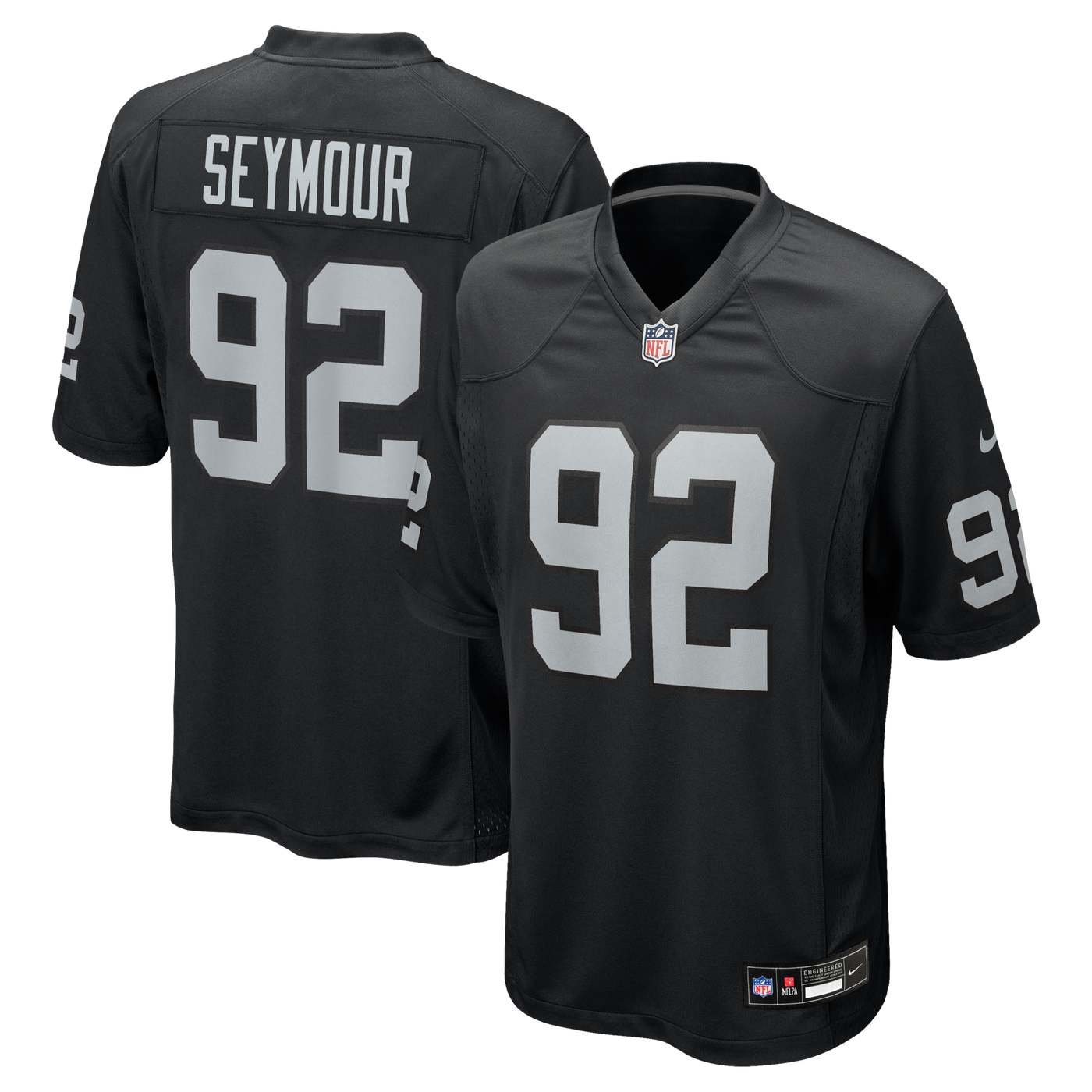 Las Vegas Raiders Richard Seymour Nike Black Retired Player Game Jersey