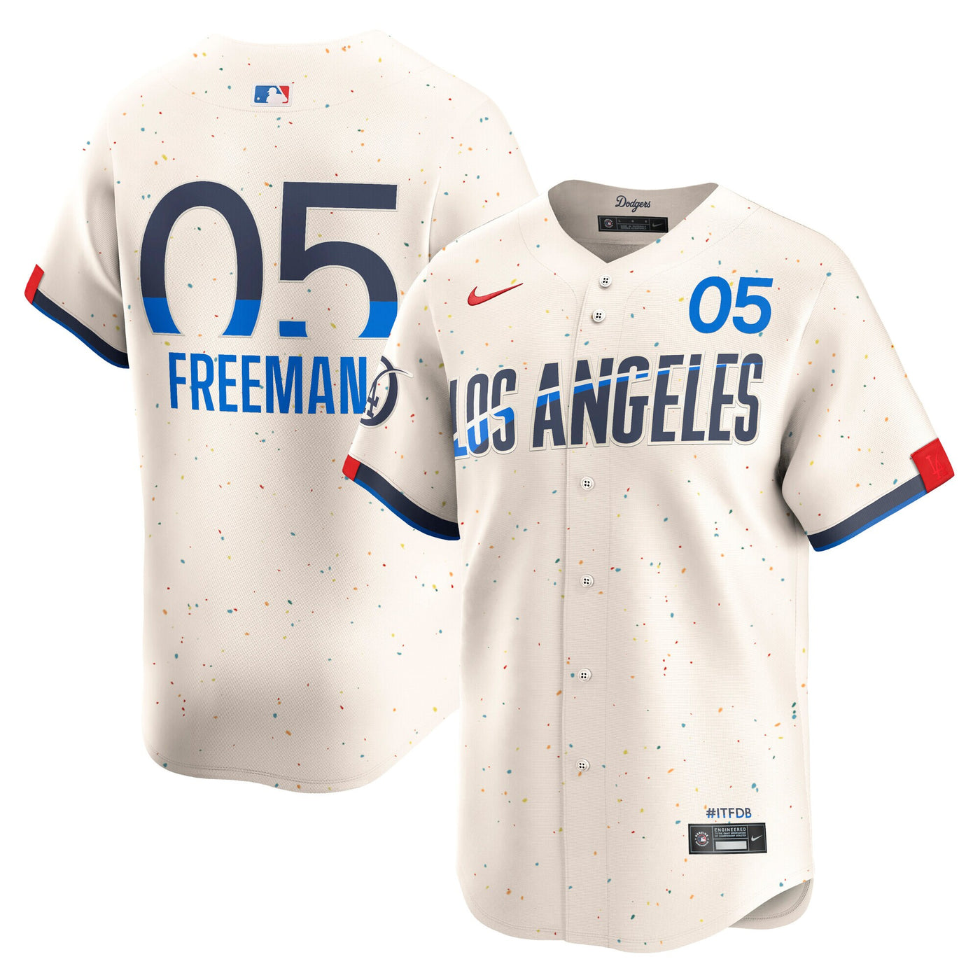 Los Angeles Dodgers Freddie Freeman Nike Cream City Connect Limited Player Jersey