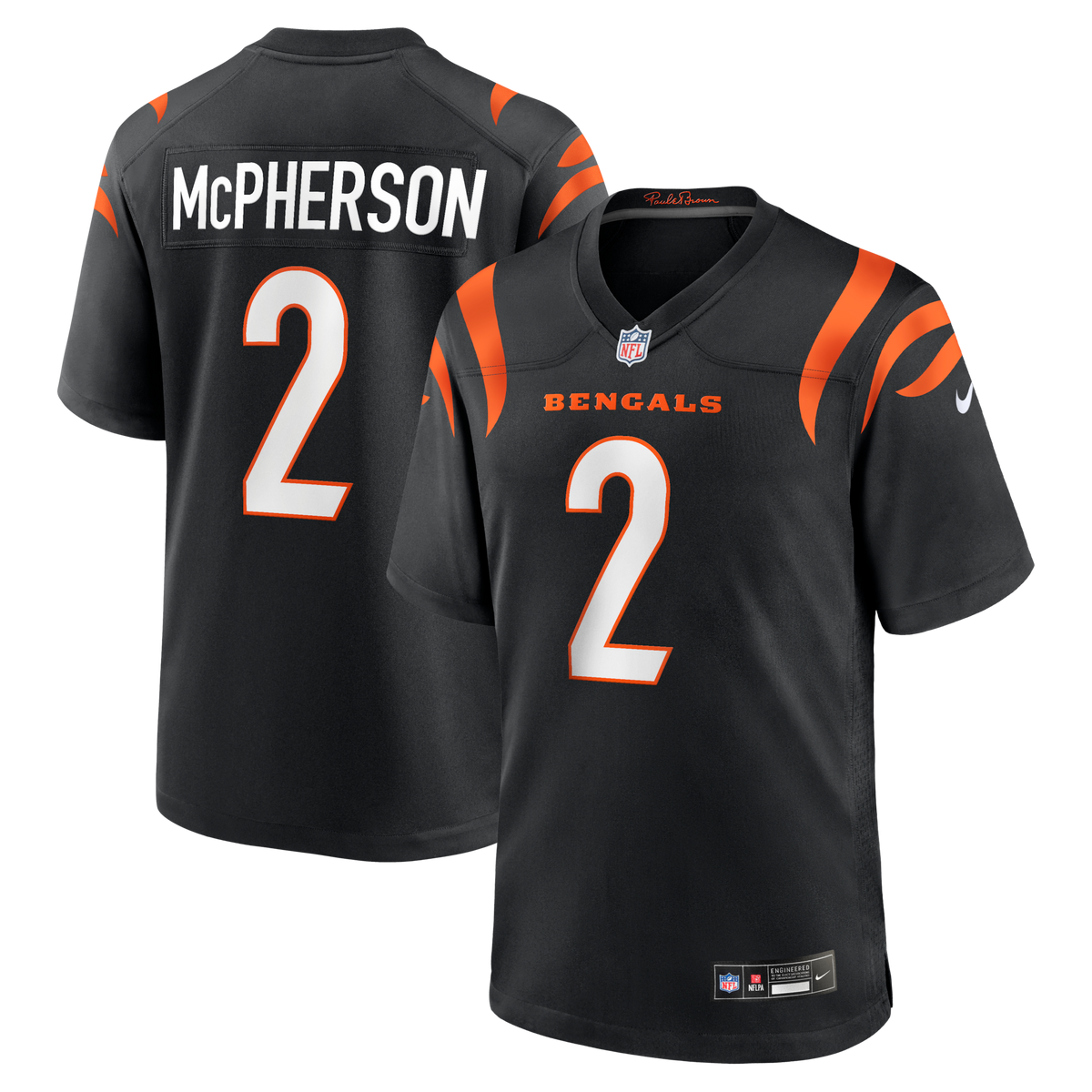 Cincinnati Bengals Evan McPherson Black Game Jersey