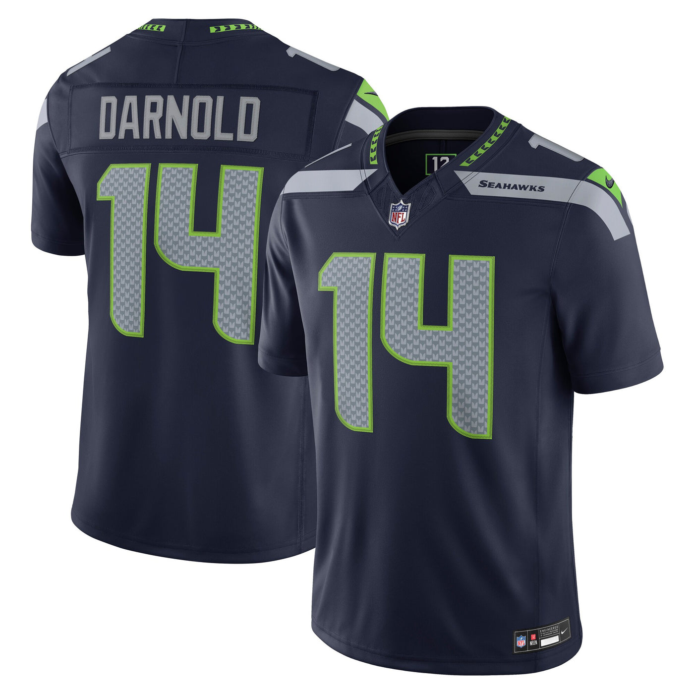 Seattle Seahawks Sam Darnold Nike College Navy Team Vapor F.U.S.E. Stitched Limited Jersey