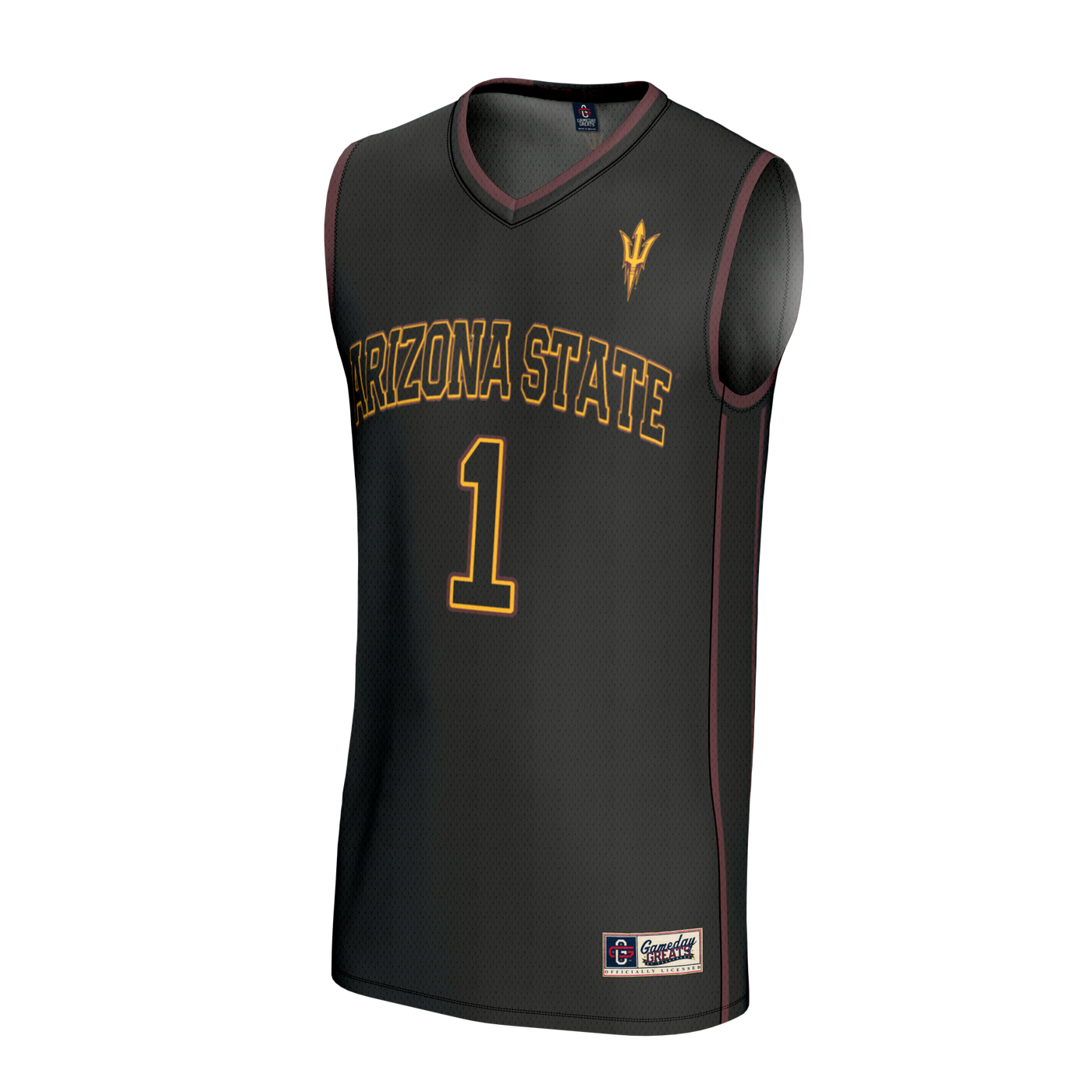 GameDay Greats Black #1 Arizona State Sun Devils Lightweight Collegiate Basketball Fashion Jersey