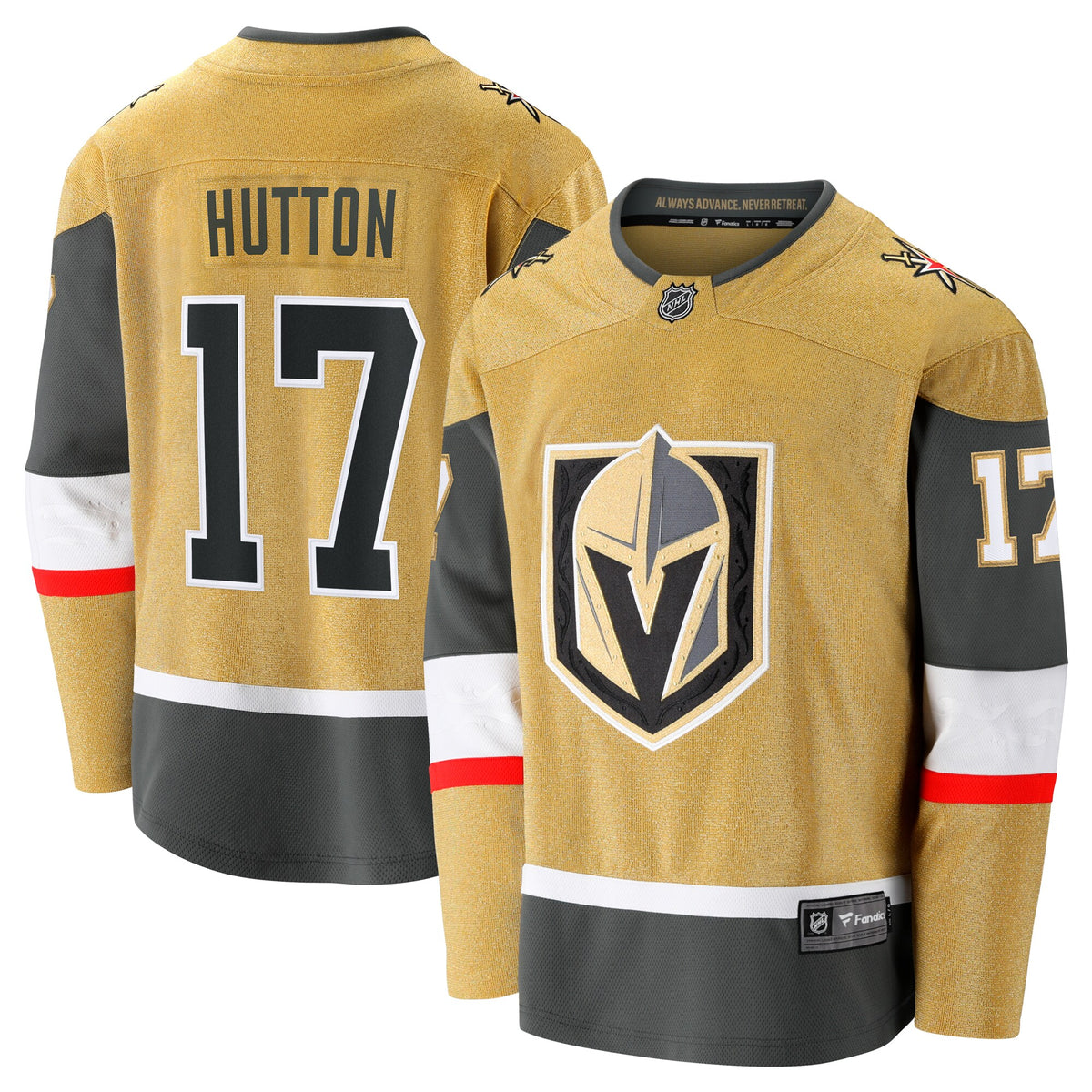Vegas Golden Knights Ben Hutton Fanatics Gold Home Premier Breakaway Player Jersey