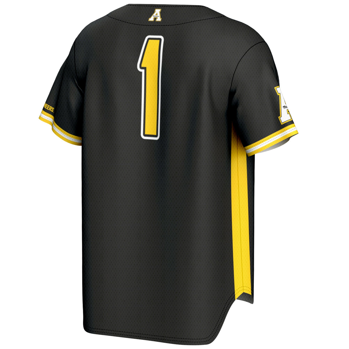 #1 Appalachian State Mountaineers GameDay Greats Lightweight Baseball Fashion Jersey - Black