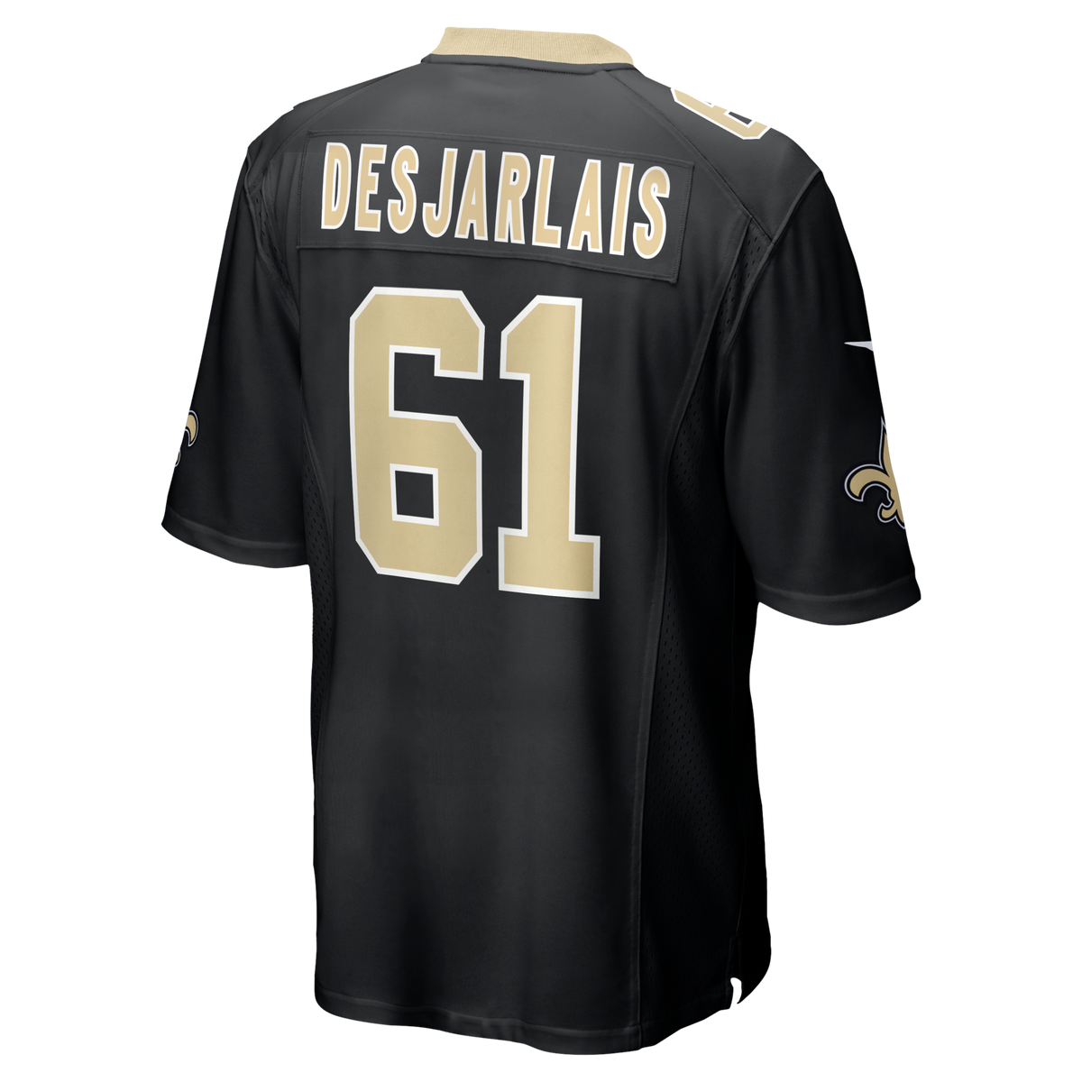 New Orleans Saints Drew Desjarlais Black Game Player Jersey