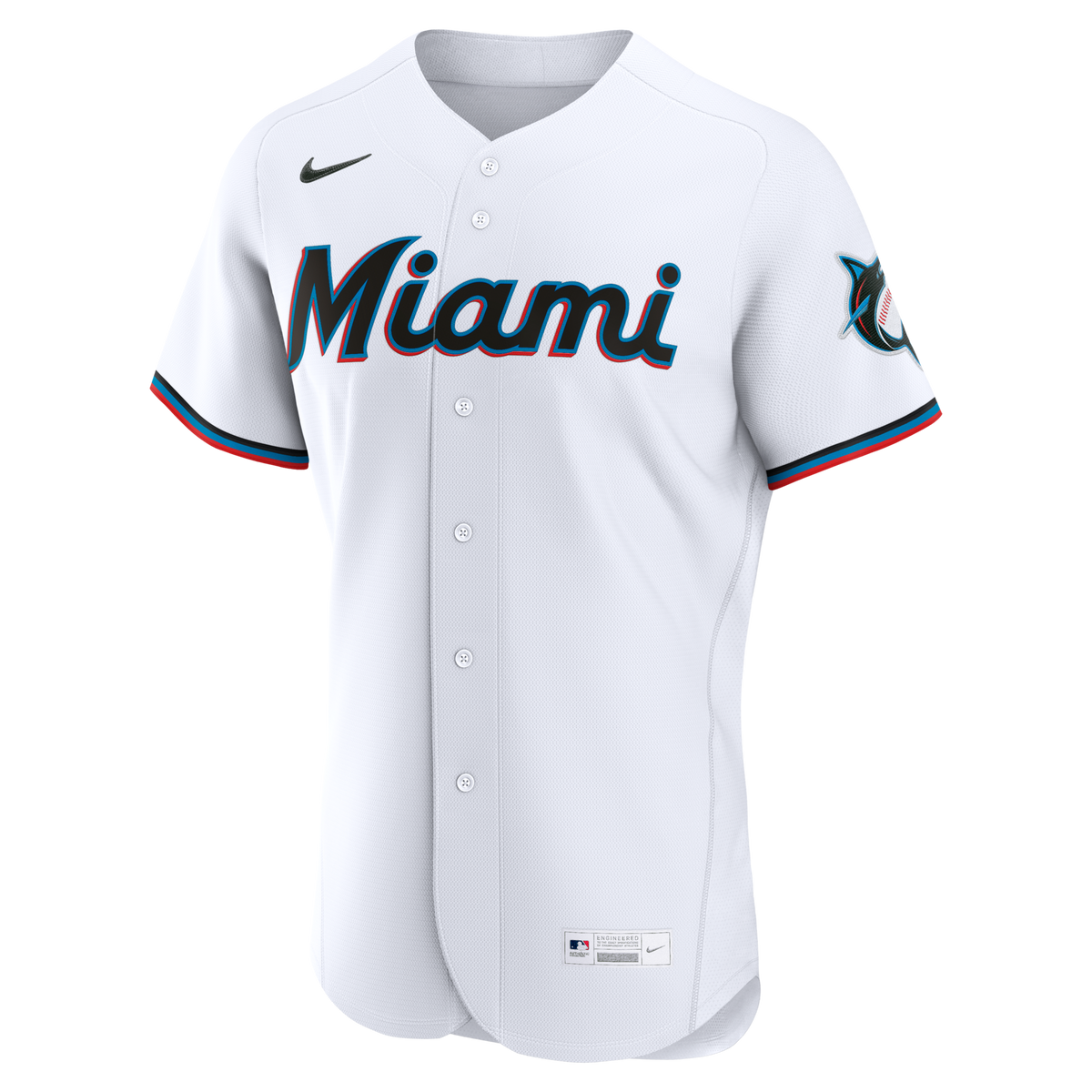 Miami Marlins White Home Authentic Custom Jersey