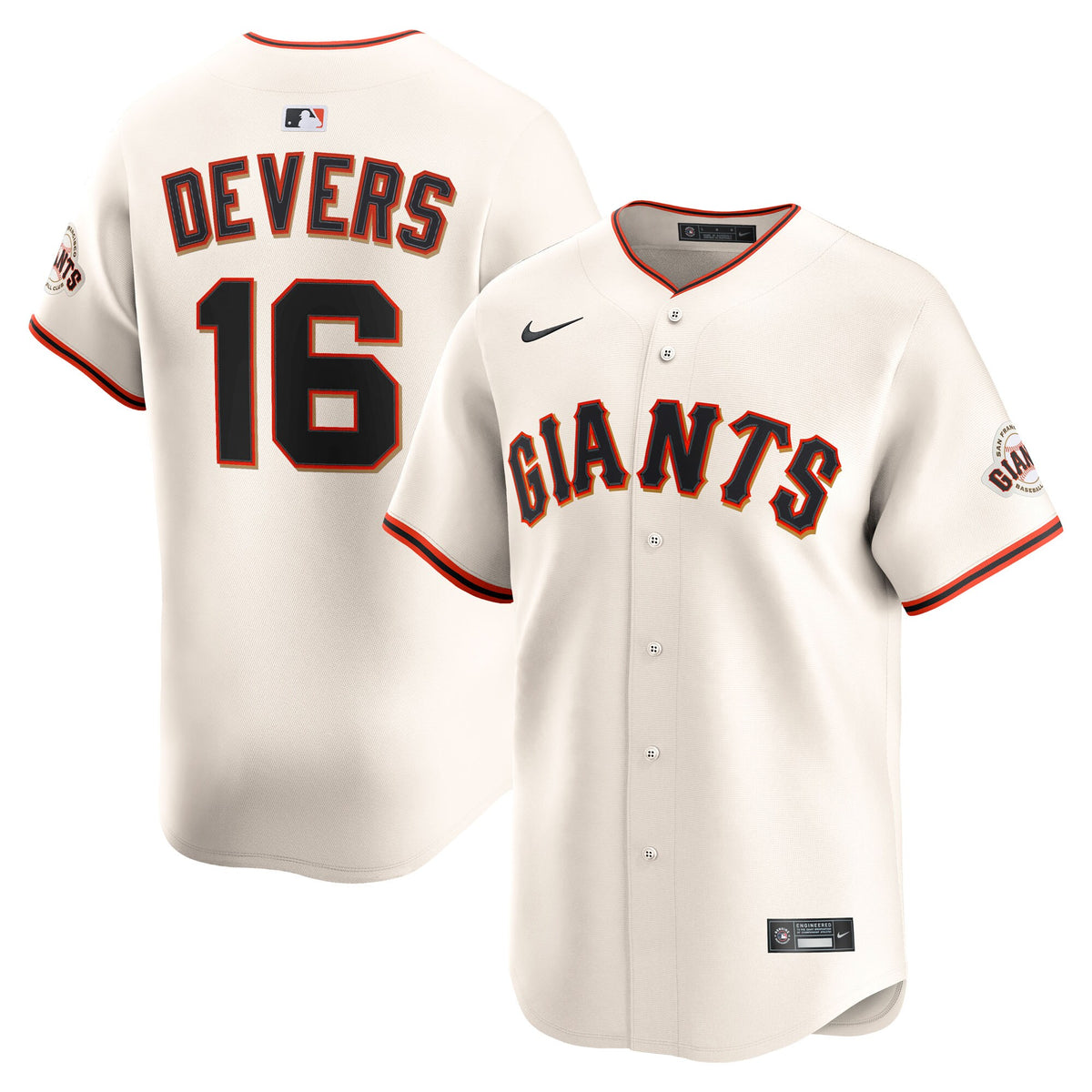 San Francisco Giants Rafael Devers Cream Home Limited Player Jersey