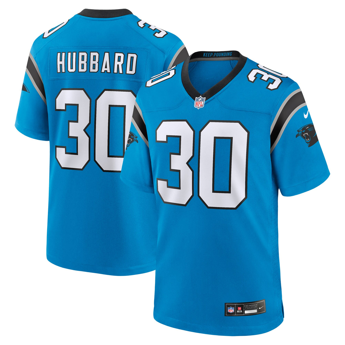 Carolina Panthers Chuba Hubbard Nike Blue Alternate Game Jersey