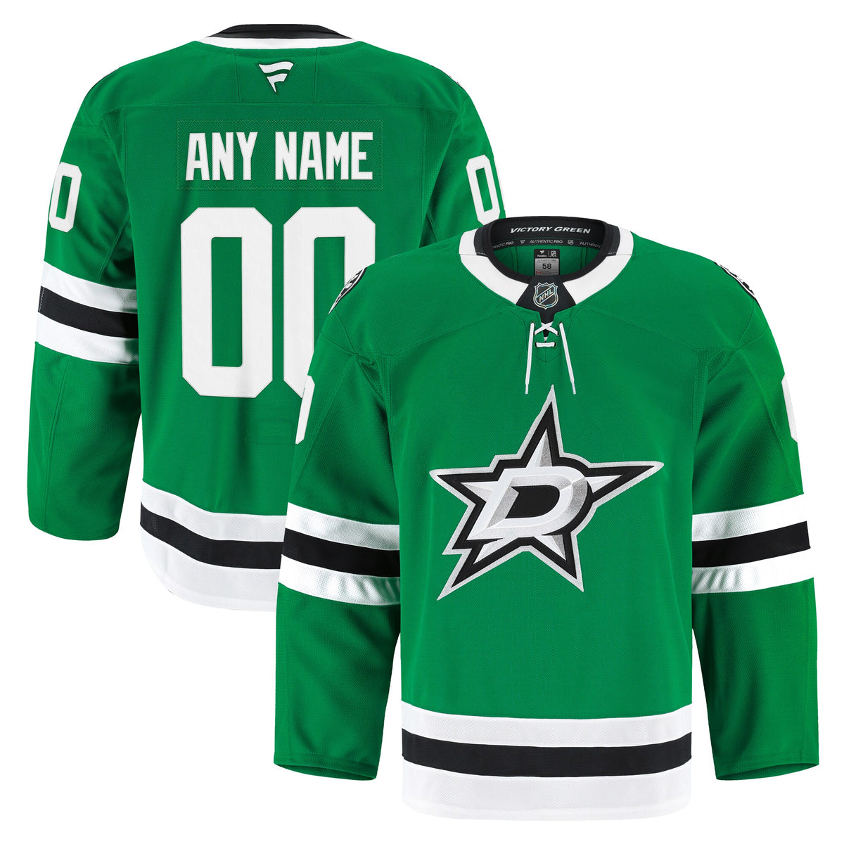 Dallas Stars Fanatics Kelly Green Home Authentic Pro Custom Jersey