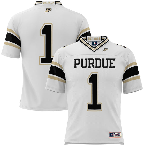 GameDay Greats #1 White Purdue Boilermakers Endzone Football Jersey