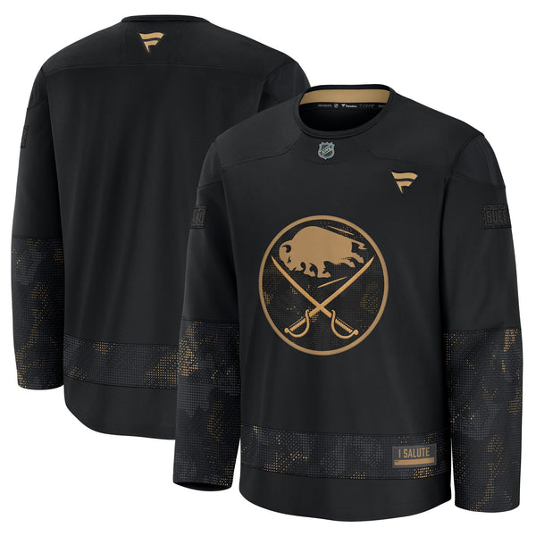 Buffalo Sabres Fanatics Black 2024 Military Appreciation Practice Jersey