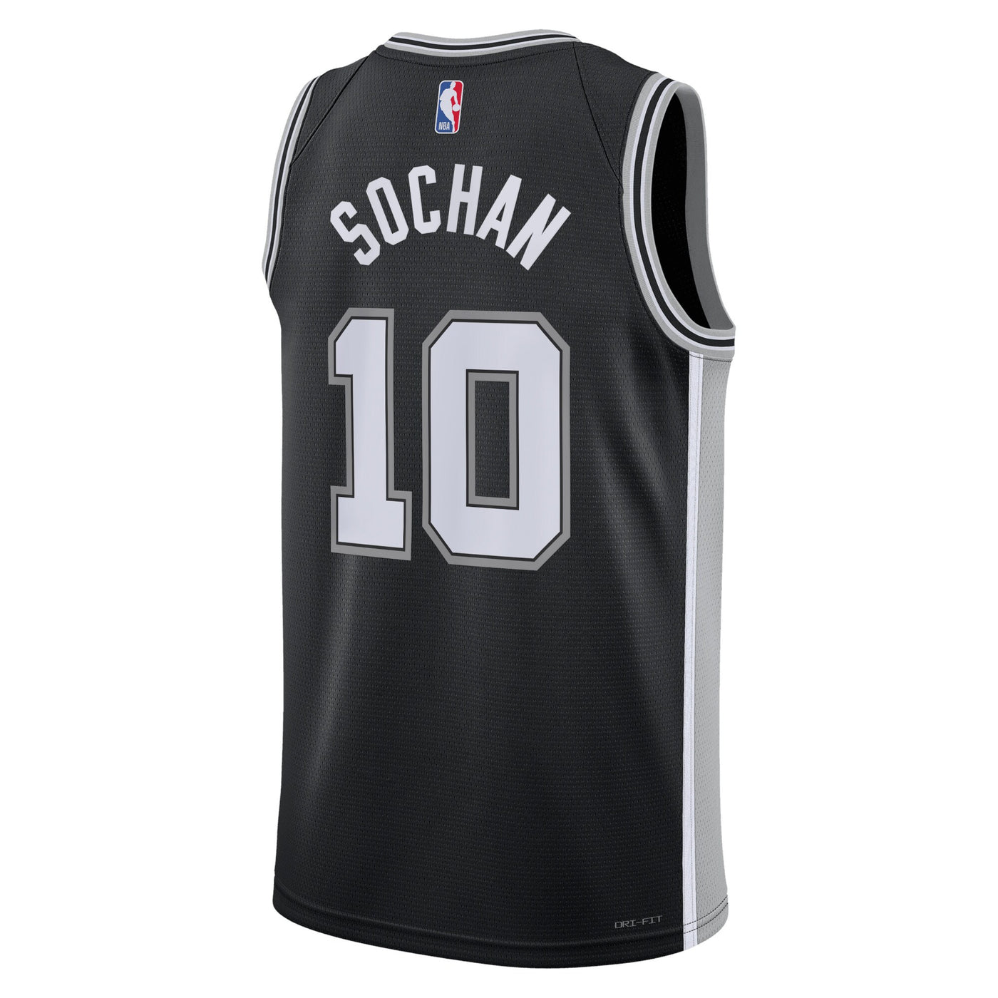 San Antonio Spurs Nike Icon Edition Swingman Jersey - Black - Jeremy Sochan