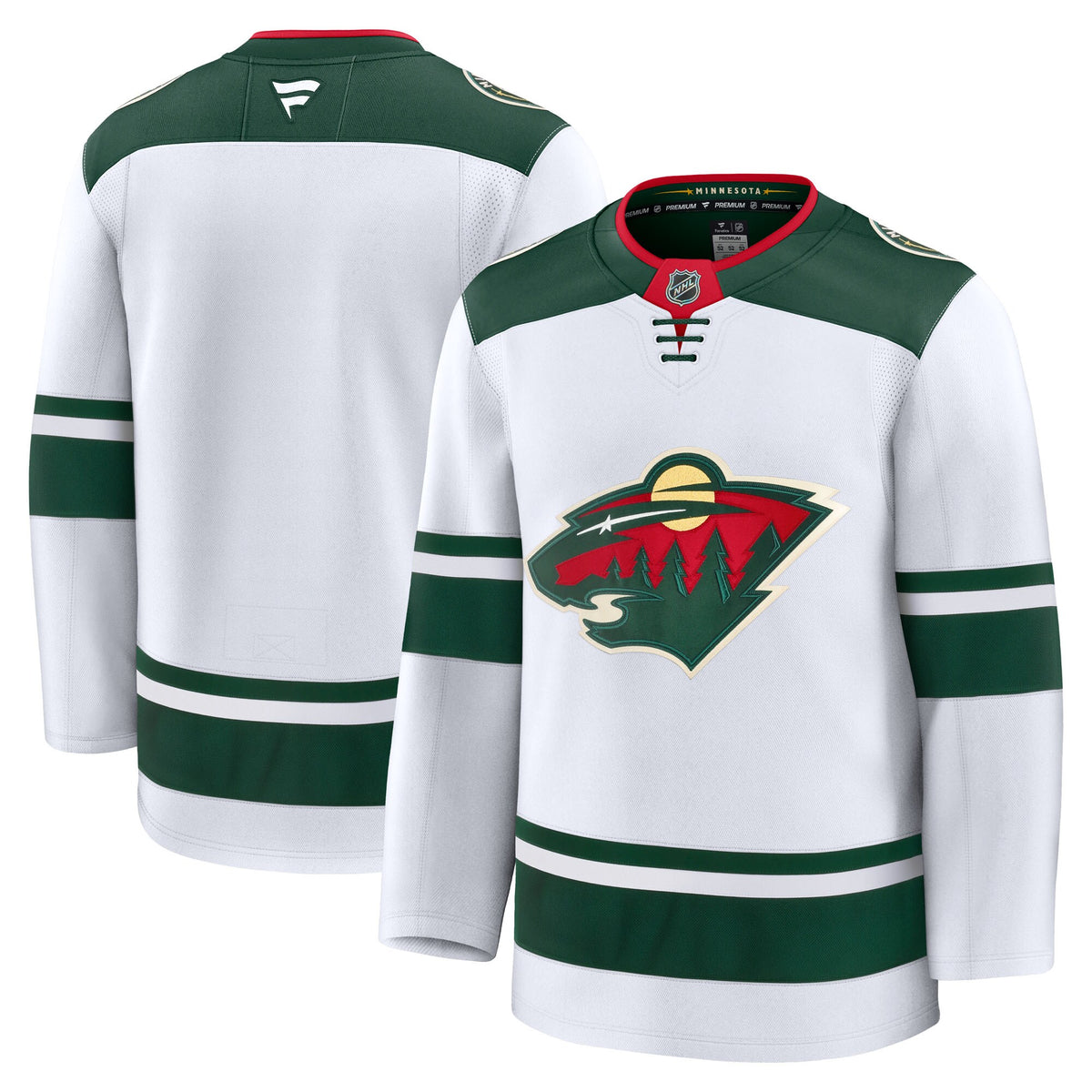 Minnesota Wild Fanatics White Away Premium Jersey