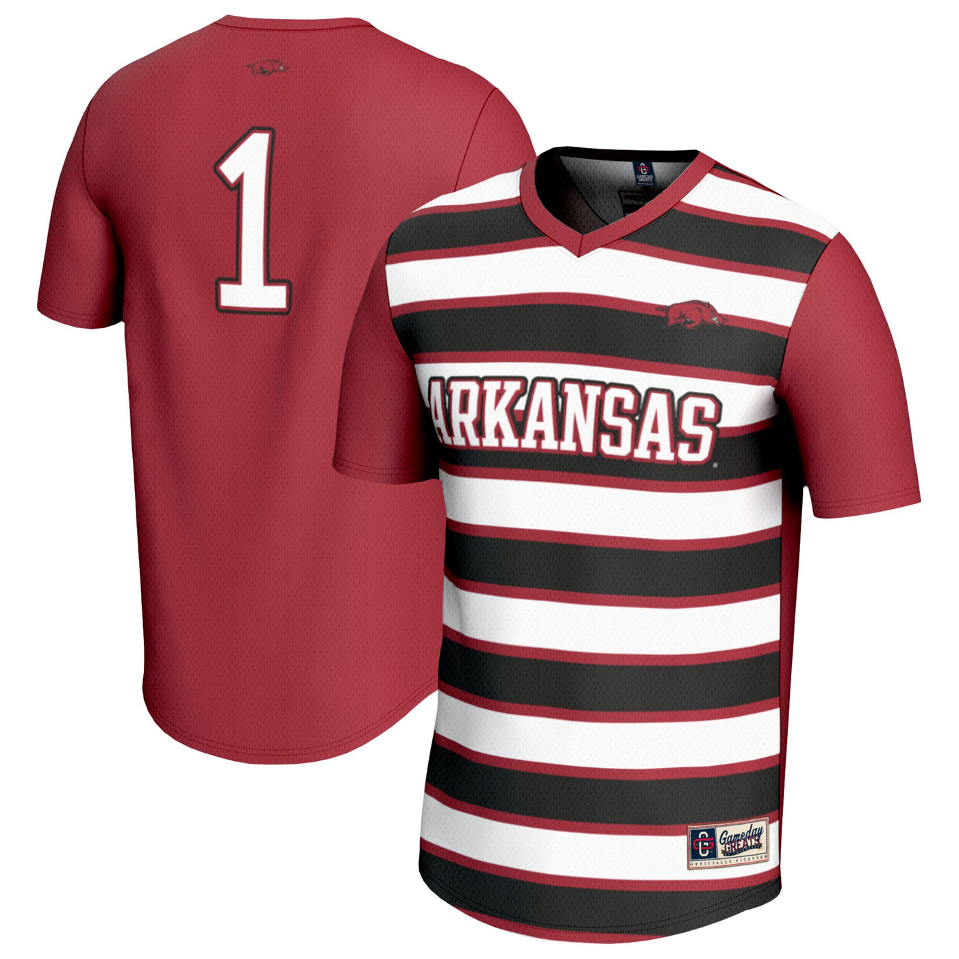 GameDay Greats #1 Cardinal Arkansas Razorbacks Lightweight Soccer Fashion Jersey