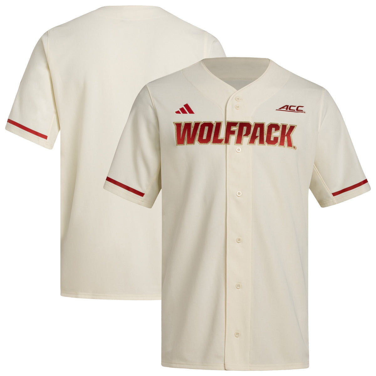 NC State Wolfpack Replica Baseball Jersey - Cream