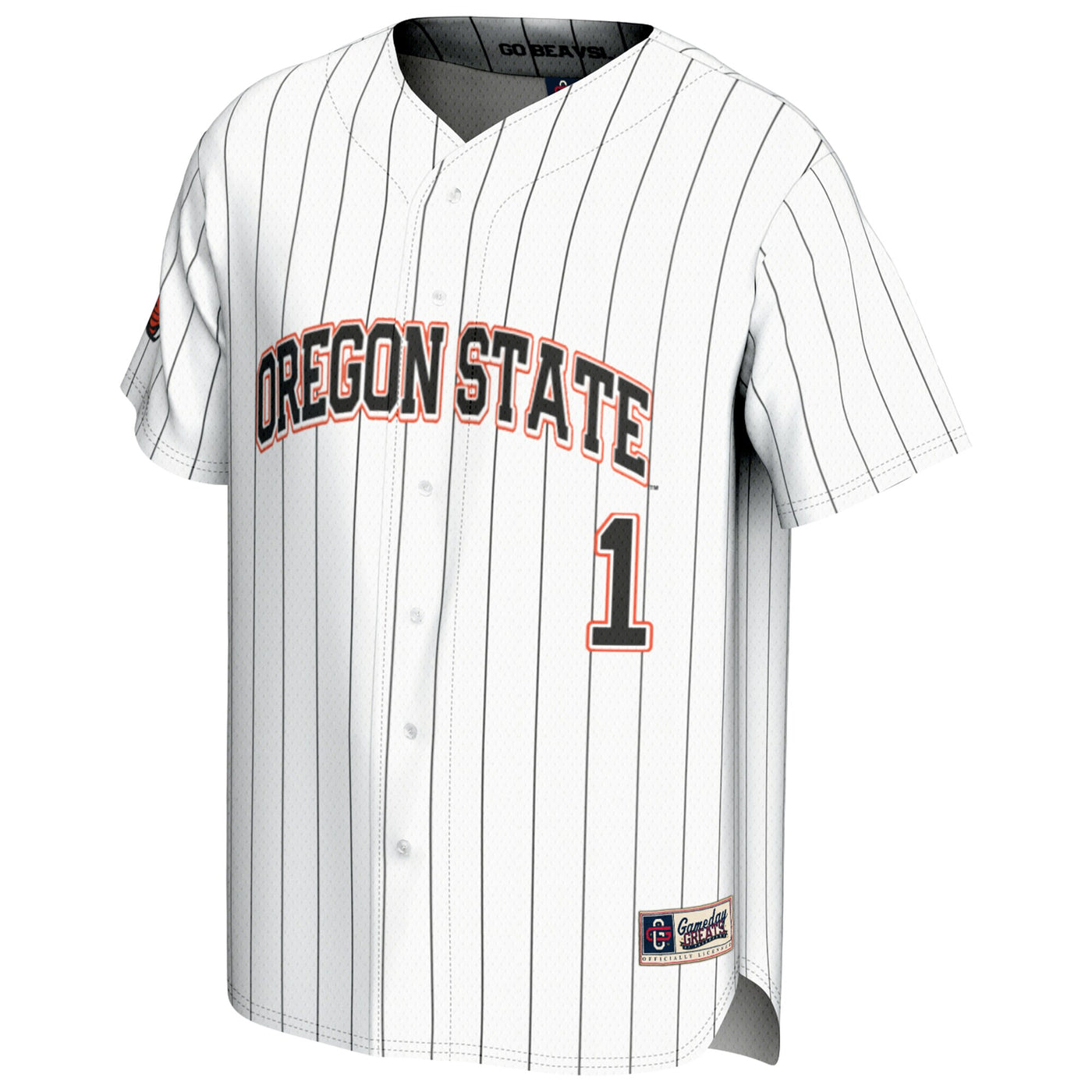 GameDay Greats #1 White Oregon State Beavers Lightweight Baseball Fashion Jersey