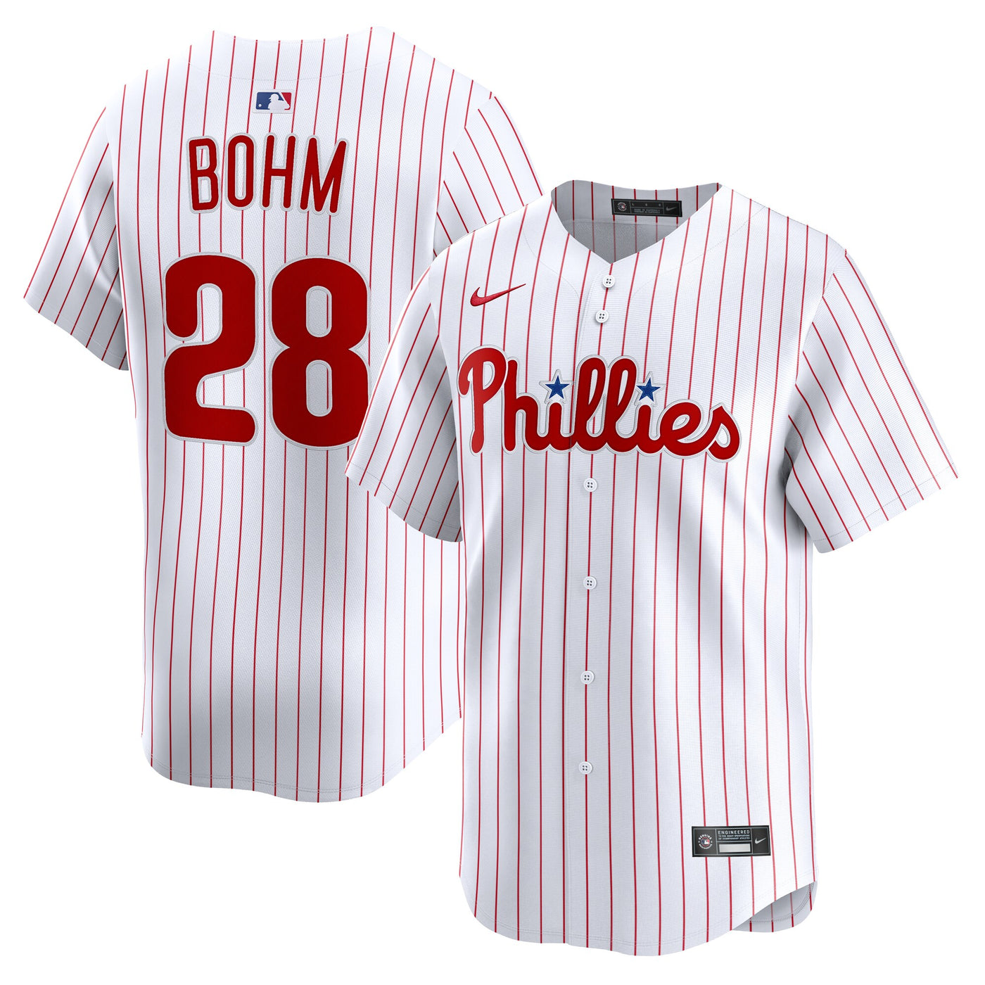 Philadelphia Phillies Alec Bohm Nike White Home Limited Player Jersey