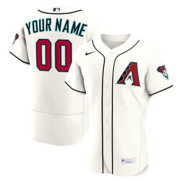 Arizona Diamondbacks Nike Cream Home Authentic Custom Jersey