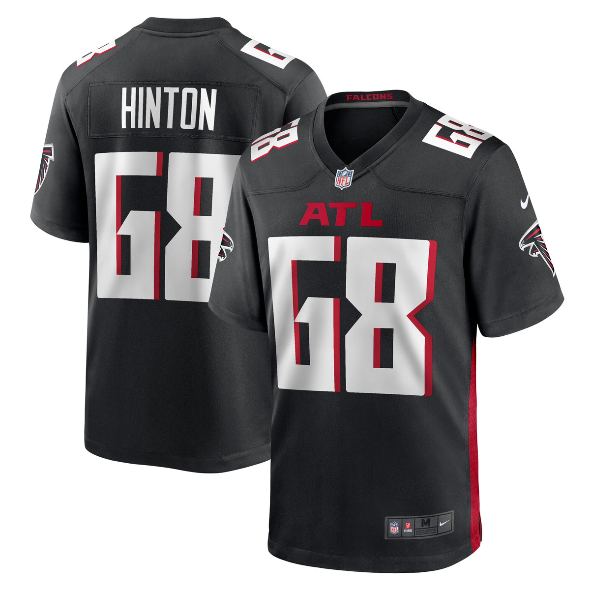 Atlanta Falcons Kyle Hinton Black Team Game Jersey