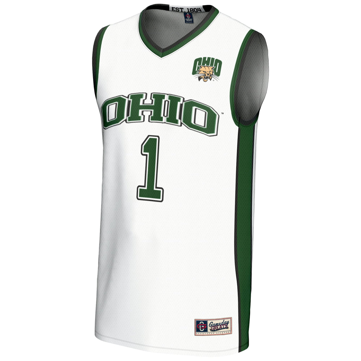#1 Ohio Bobcats GameDay Greats Lightweight Basketball Jersey - White