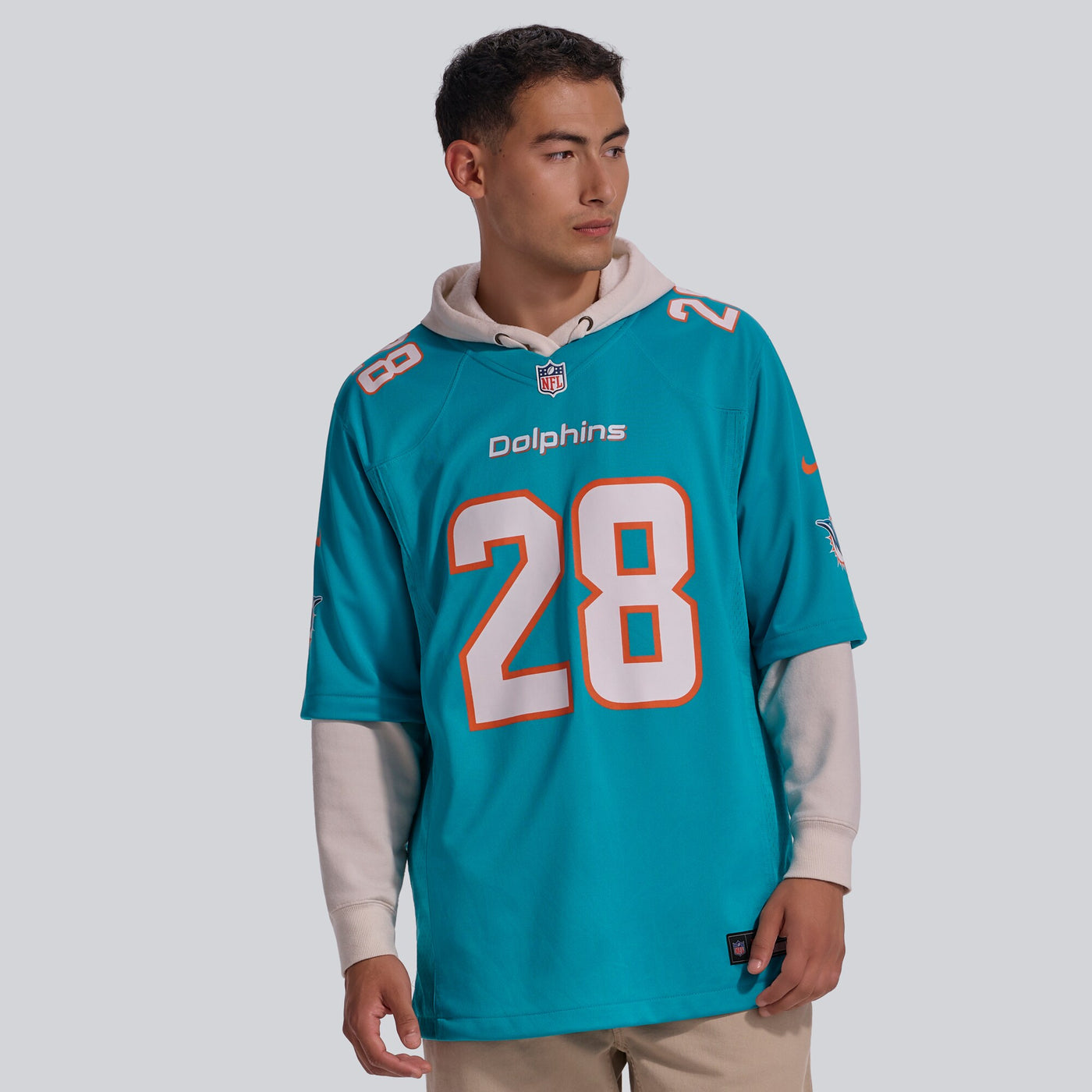 Miami Dolphins Devon Achane Nike Aqua Player Game Jersey
