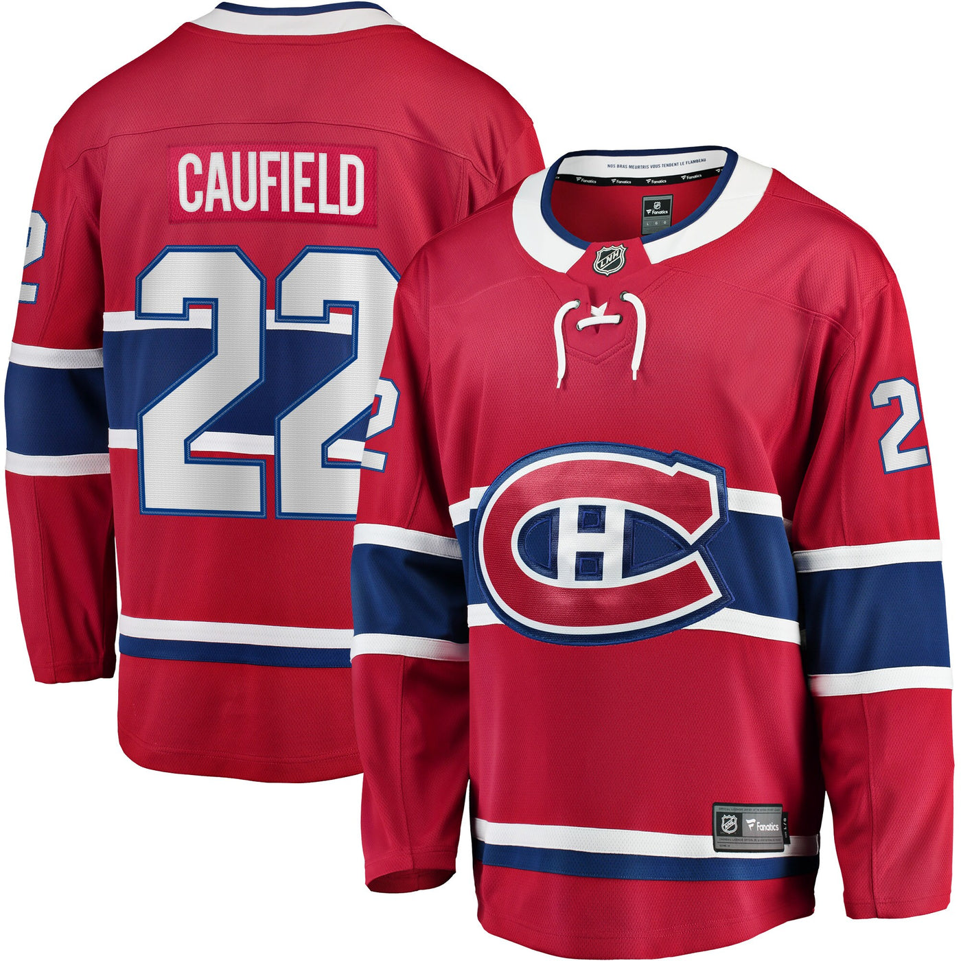 Montreal Canadiens Cole Caufield Fanatics Red Home Breakaway Replica Jersey