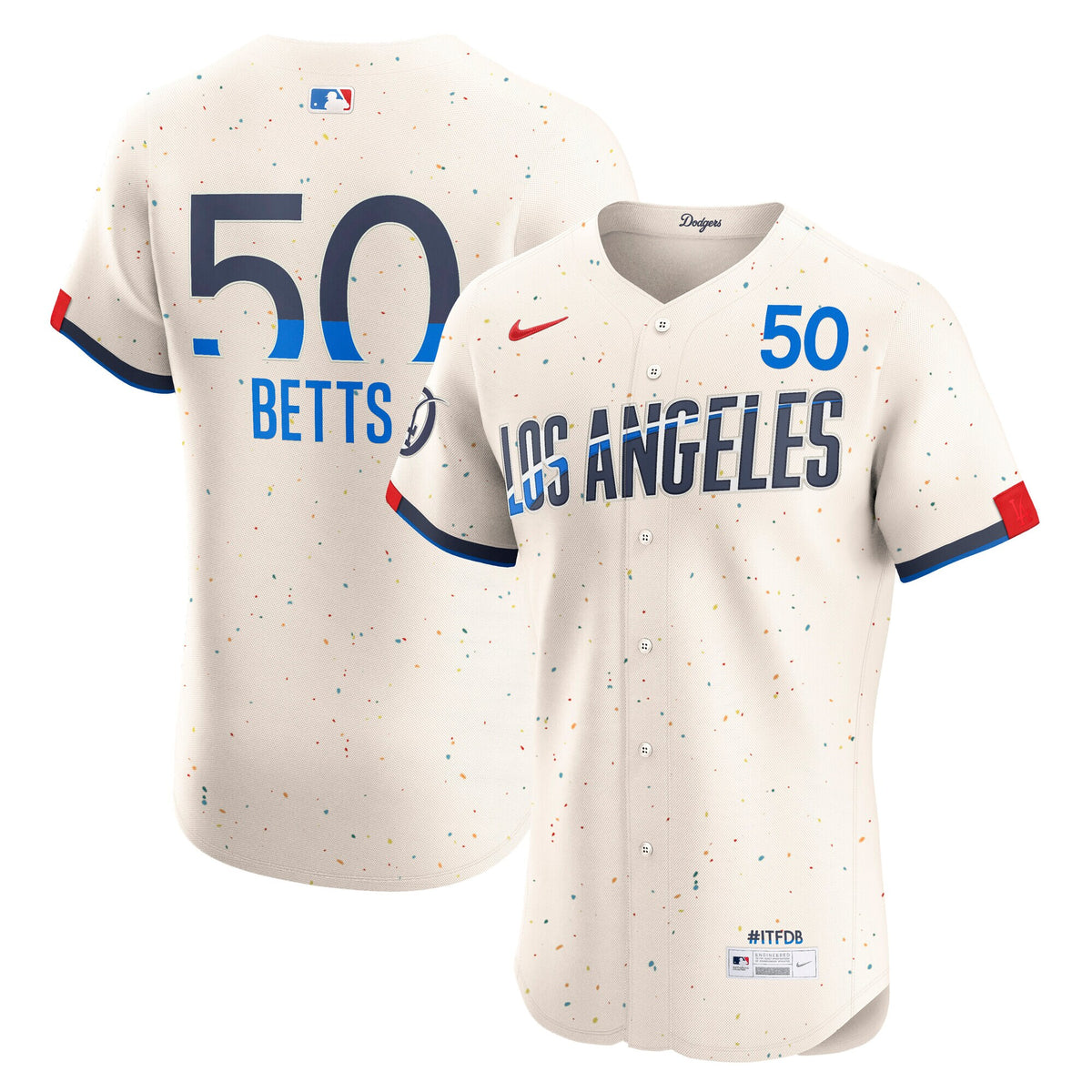 Los Angeles Dodgers Mookie Betts Cream City Connect Elite Jersey