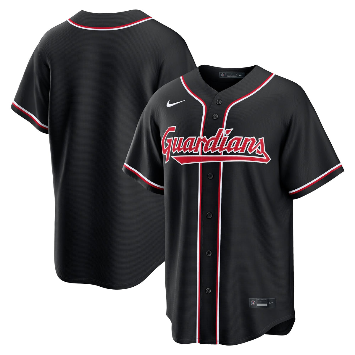 Cleveland Guardians Fashion Replica Black Out Jersey