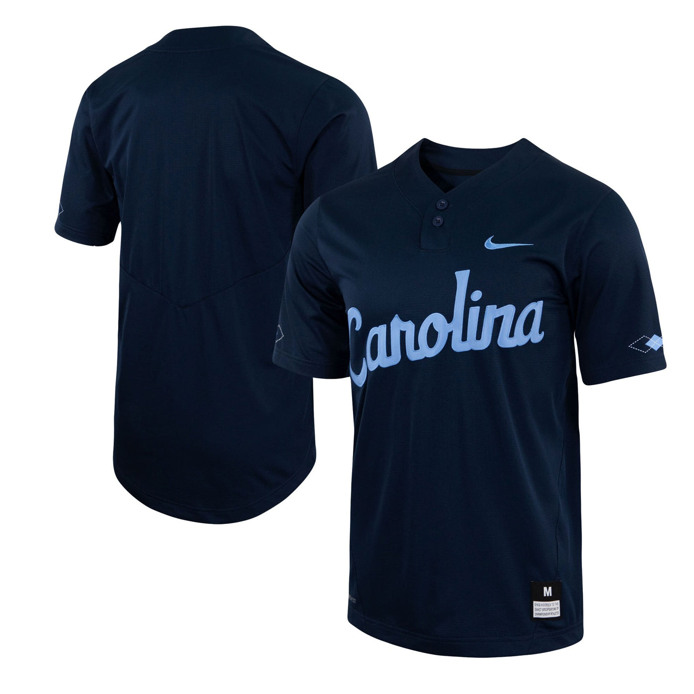 Nike Navy North Carolina Tar Heels Two-Button Replica Baseball Jersey