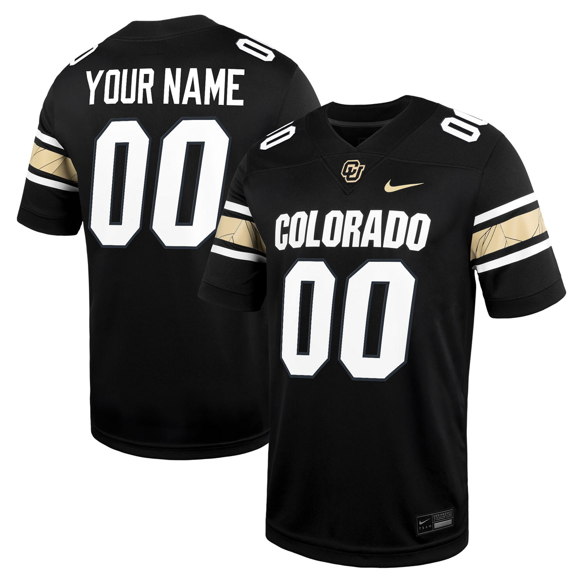 Colorado Buffaloes Custom Football Game Jersey - Black